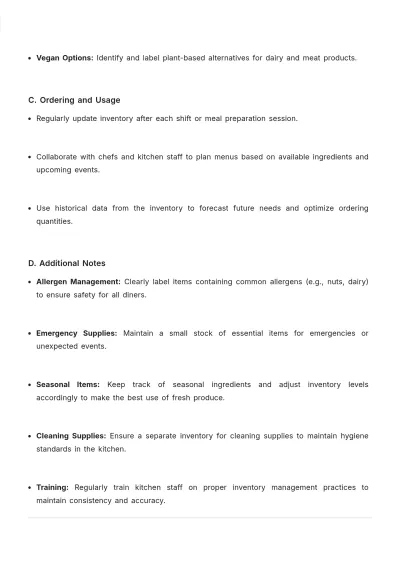 Free Pantry Inventory List Template to Edit Online