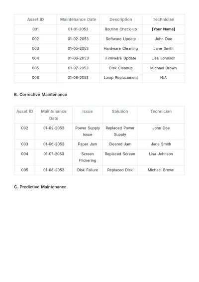 Free IT Inventory List Template to Edit Online