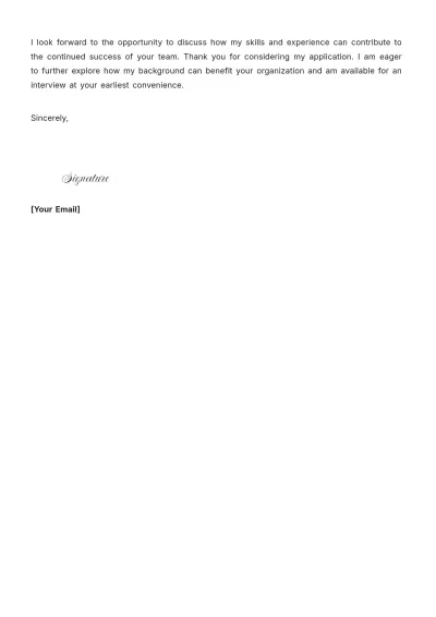 Free Operations Consulting Cover Letter to Edit Online