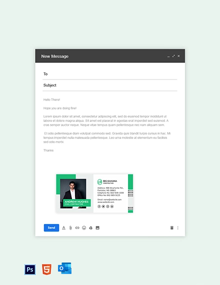 Download Construction Email Signature Templates In Adobe Photoshop Psd Template Net