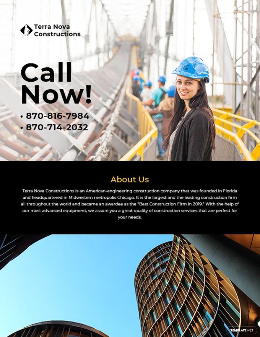 Builders Newsletter Template in PSD, Outlook, HTML5