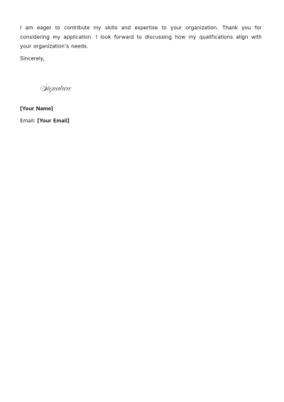 Free Finance Manager Cover Letter to Edit Online