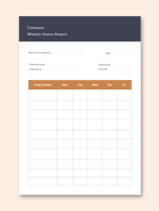 Employee Weekly Report Template in Microsoft Word, PDF | Template.net