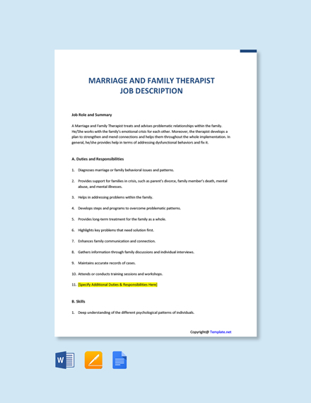 FREE Marriage Therapist Cover Letter Template - Word | Google Docs ...