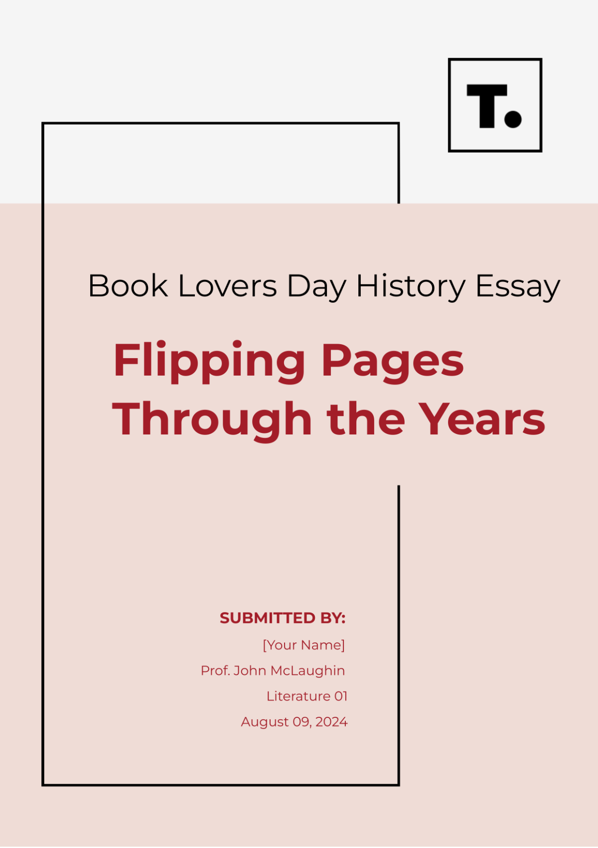 National Book Lovers Day History Essay Template - Edit Online & Download