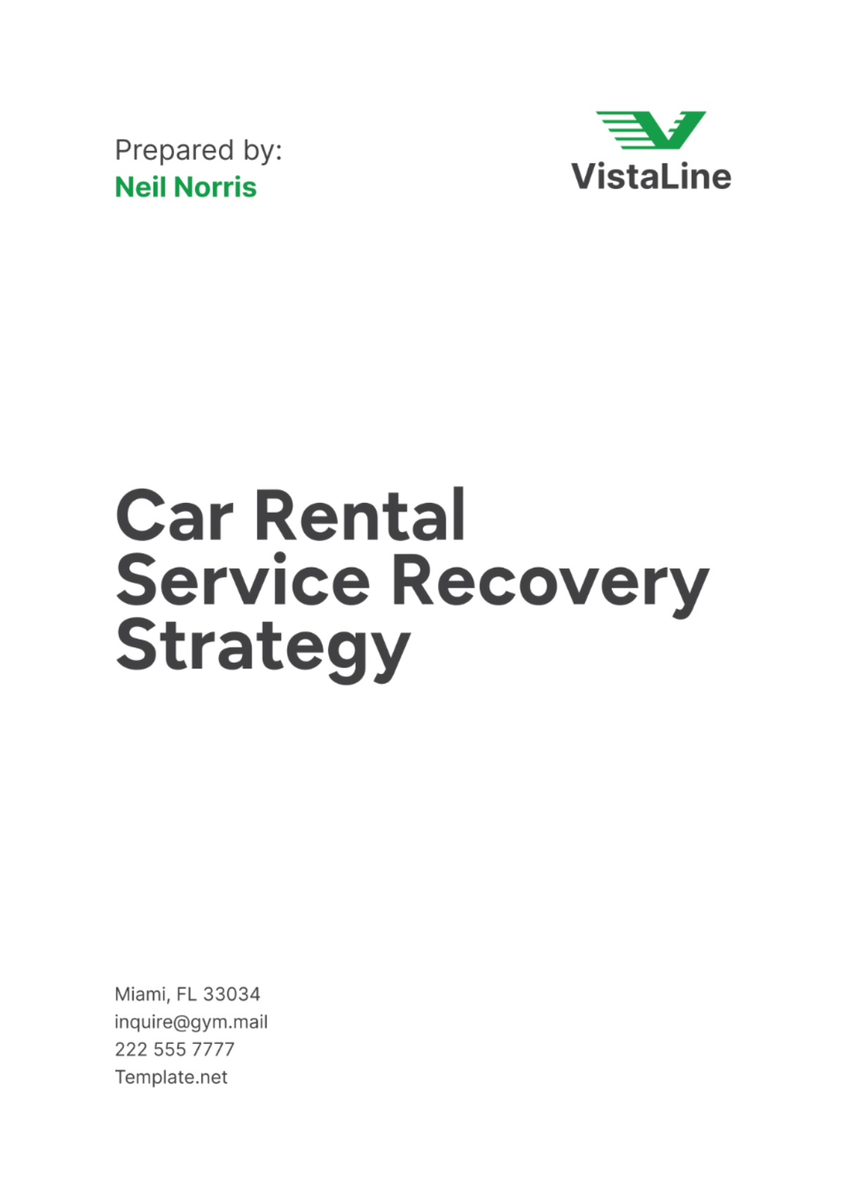 Car Rental Service Recovery Strategy Template - Edit Online & Download