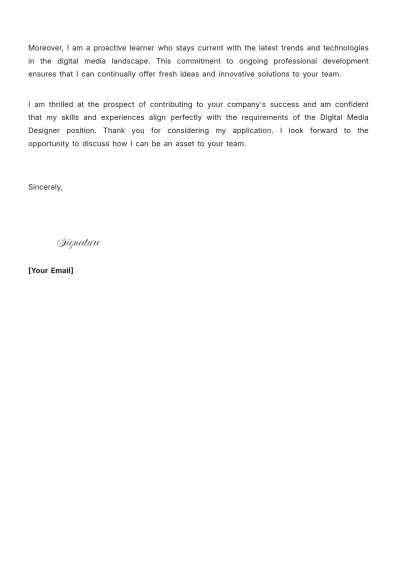 Free Digital Media Designer Cover Letter to Edit Online
