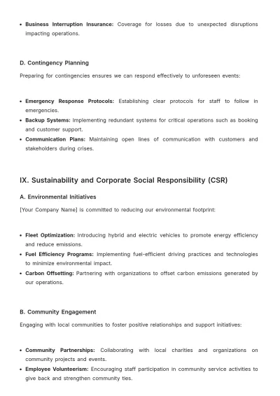 Free Car Rental Yearly Strategy Template to Edit Online