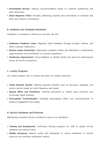 Free Car Rental Yearly Strategy Template to Edit Online