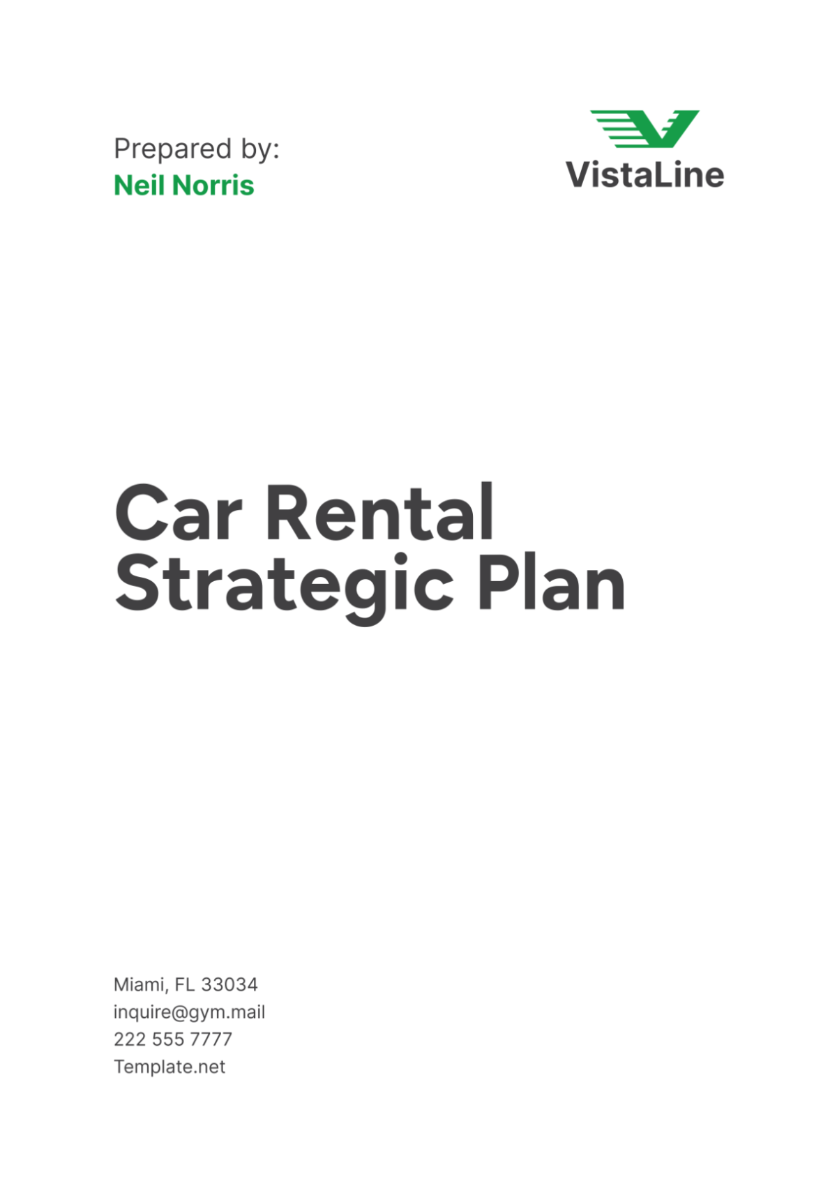 Car Rental Strategic Plan Template - Edit Online & Download