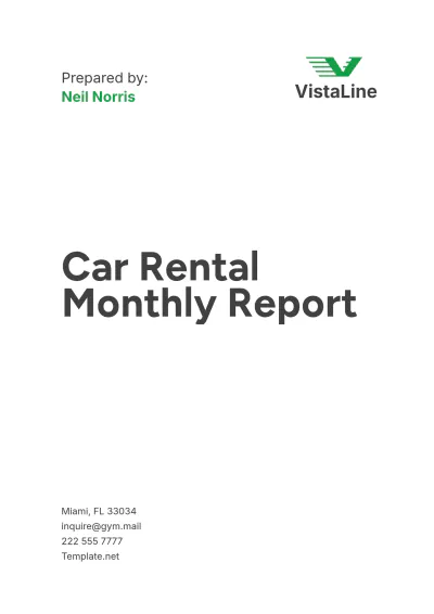 Free Car Rental Monthly Report Template to Edit Online