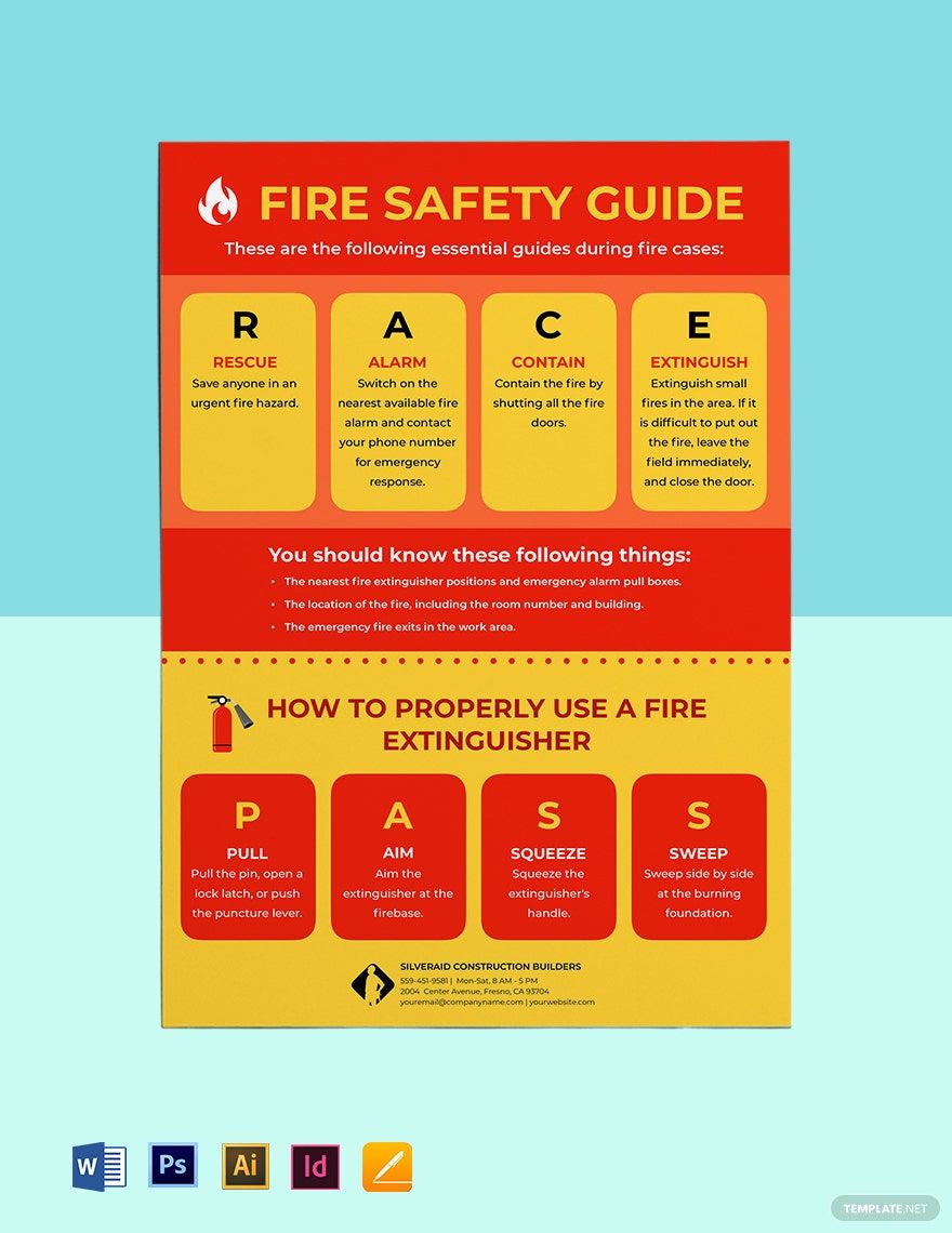 Fire Safety Poster Template