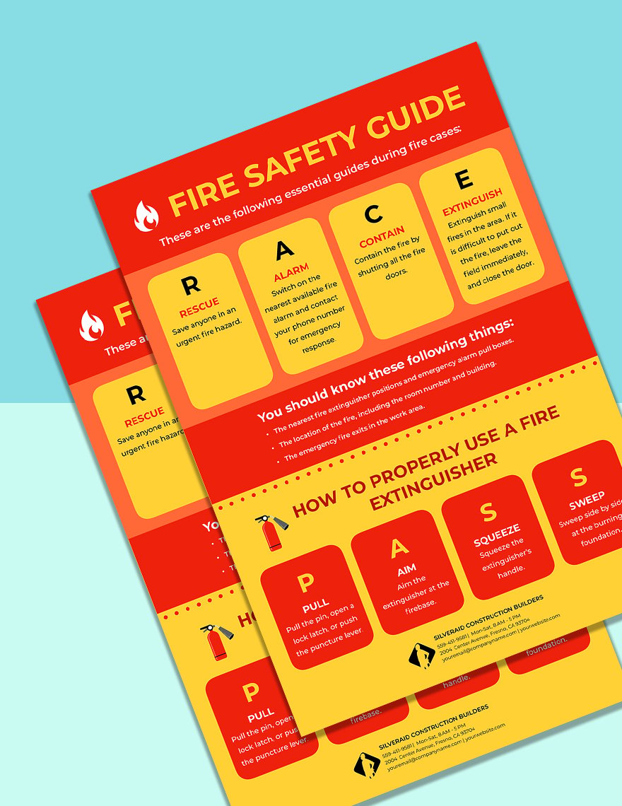 Fire Safety Poster Template Format