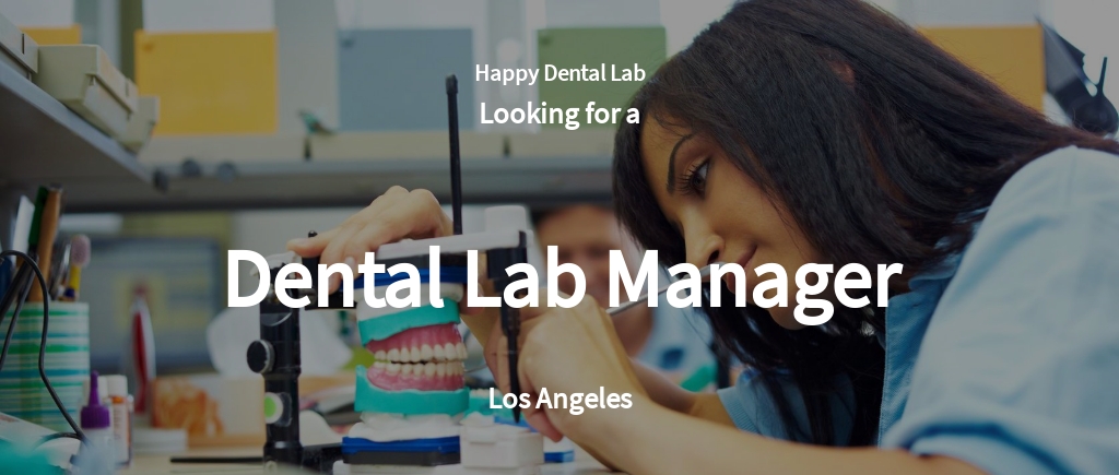 Free Dental Lab Manager Job Ad and Description Template.jpe