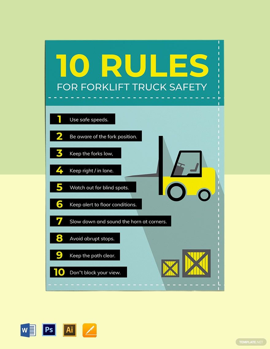 Forklift Truck Safety Poster Template