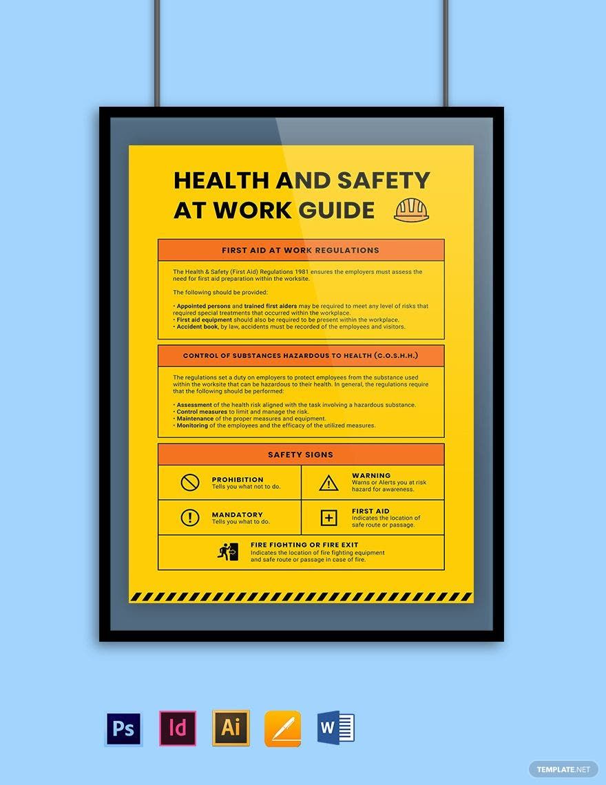 Health & Safety at Work Guide Poster Template