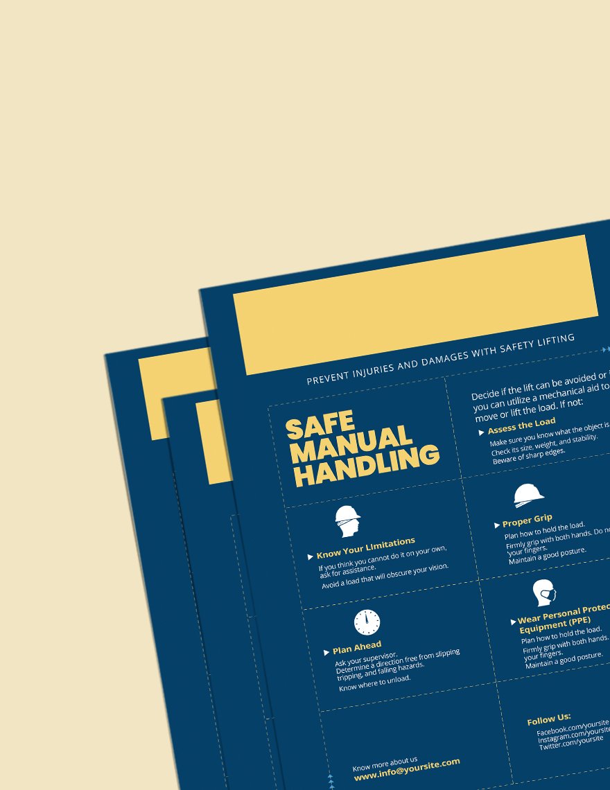 Safe Manual Handling Poster Template