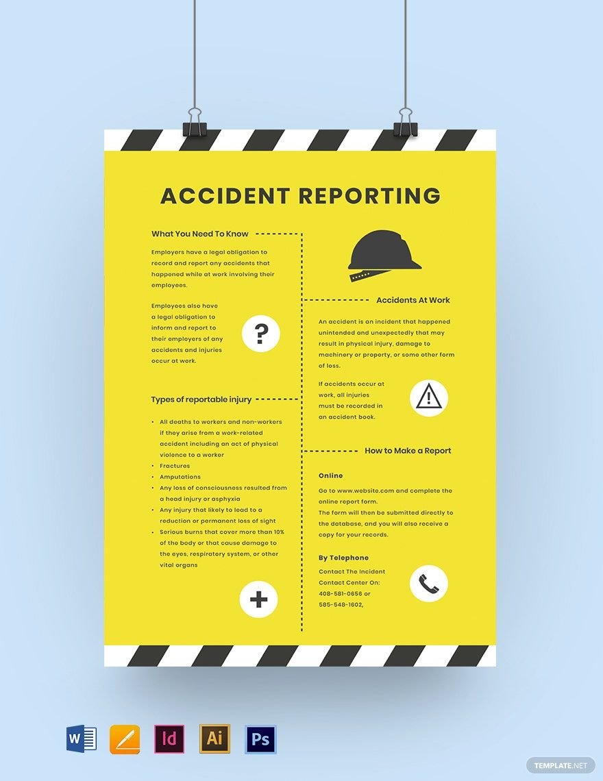Accident Reporting Poster Template