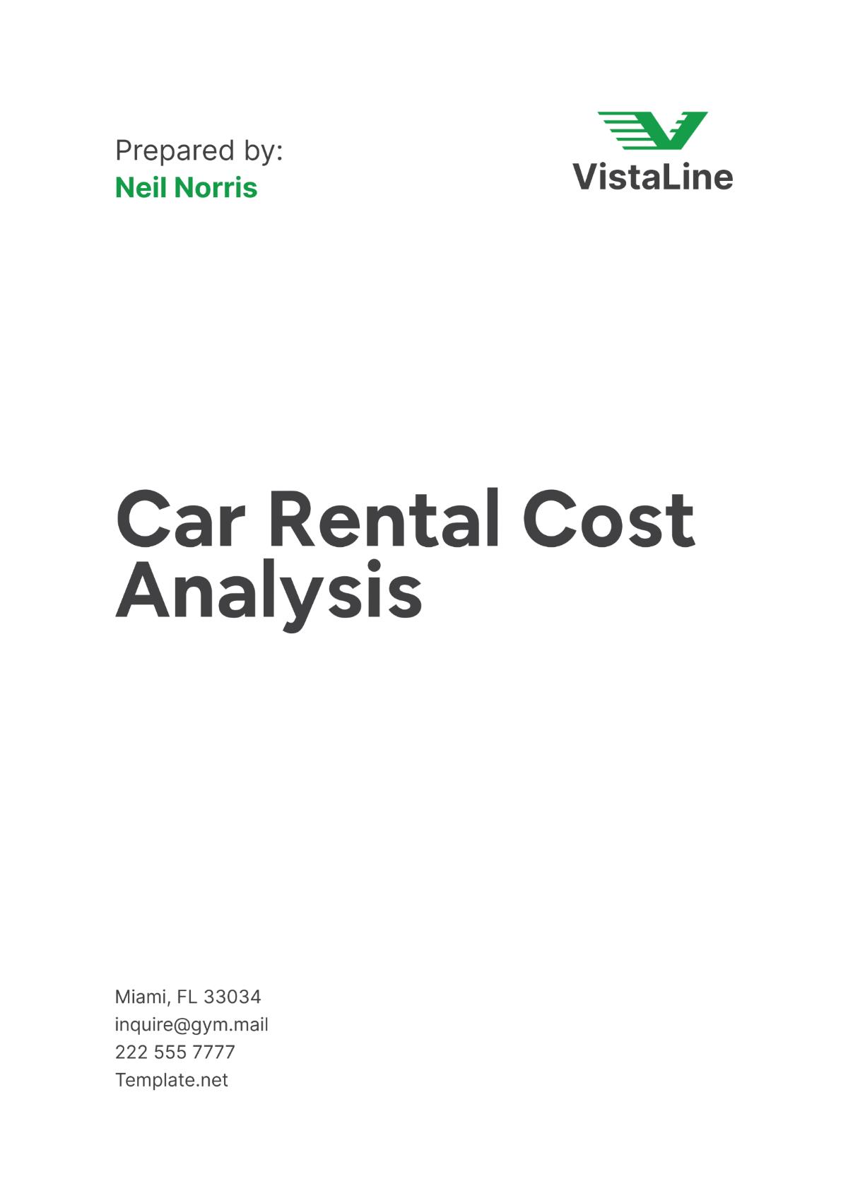 Car Rental Cost Analysis Template - Edit Online & Download