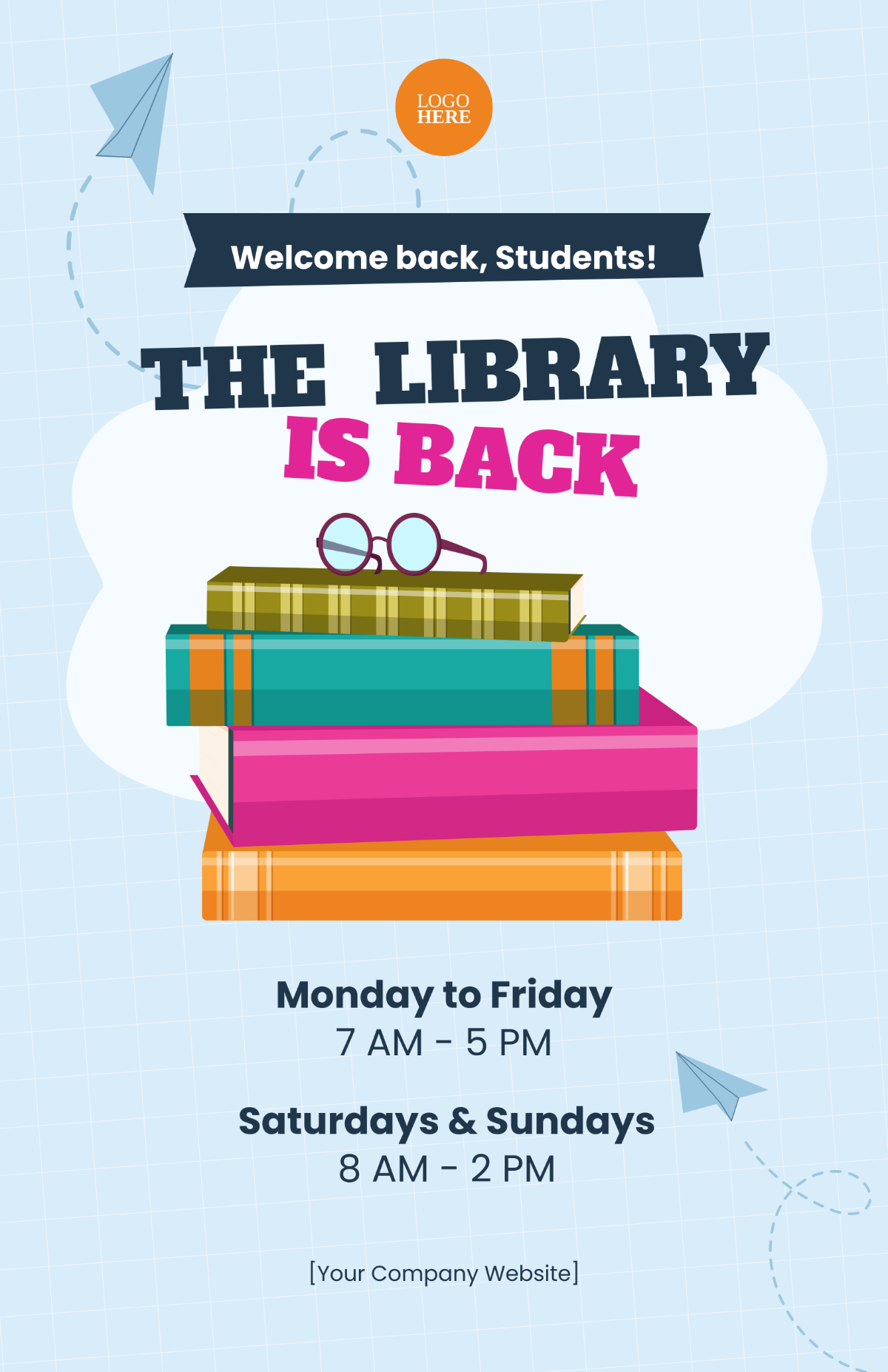 Back to School Library Poster