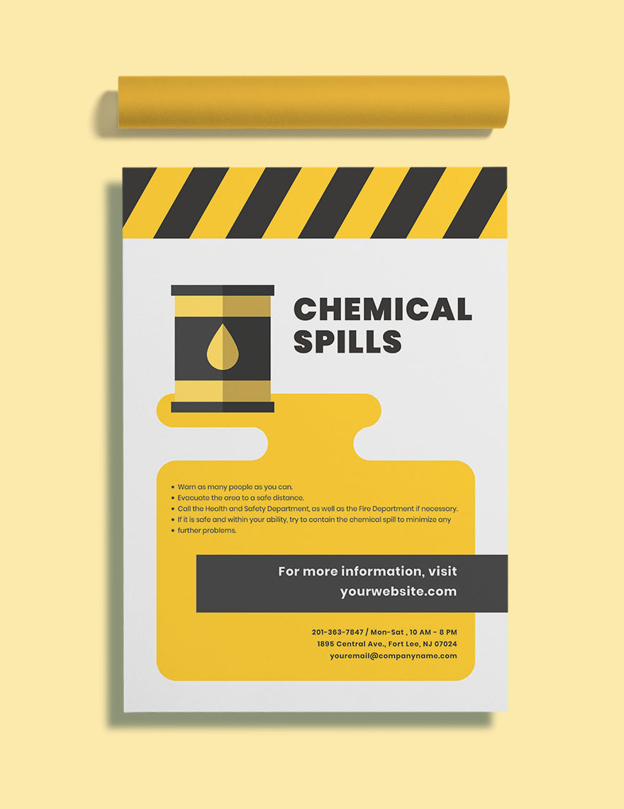 Chemical Spills Poster Template
