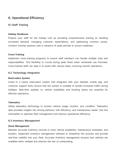 Free Car Rental Holiday Booking Strategy Guide Template to Edit Online