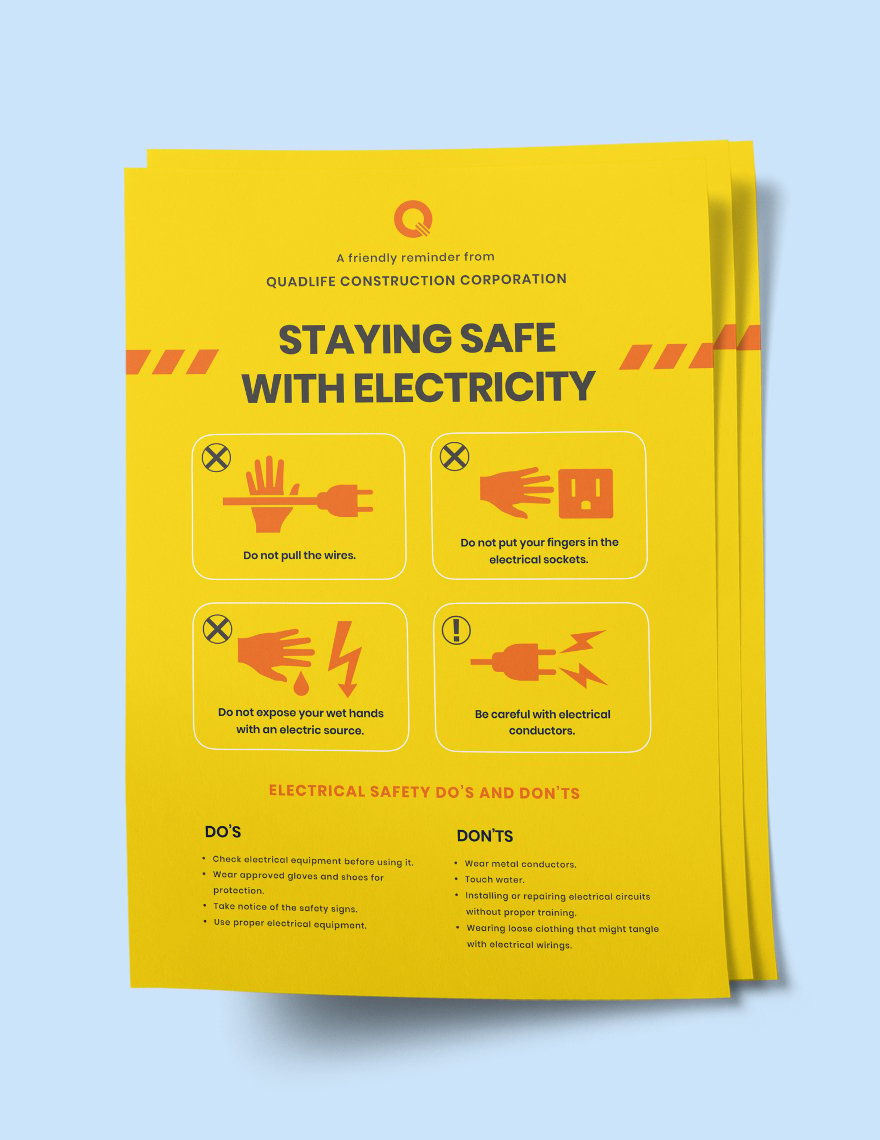Electrical Safety Poster Sample