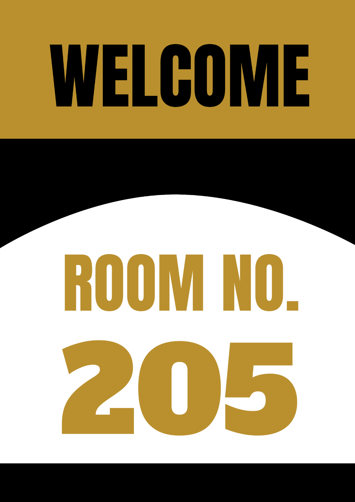 Hotel Room Number Signage