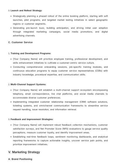 Free Car Rental Project Strategy Template to Edit Online