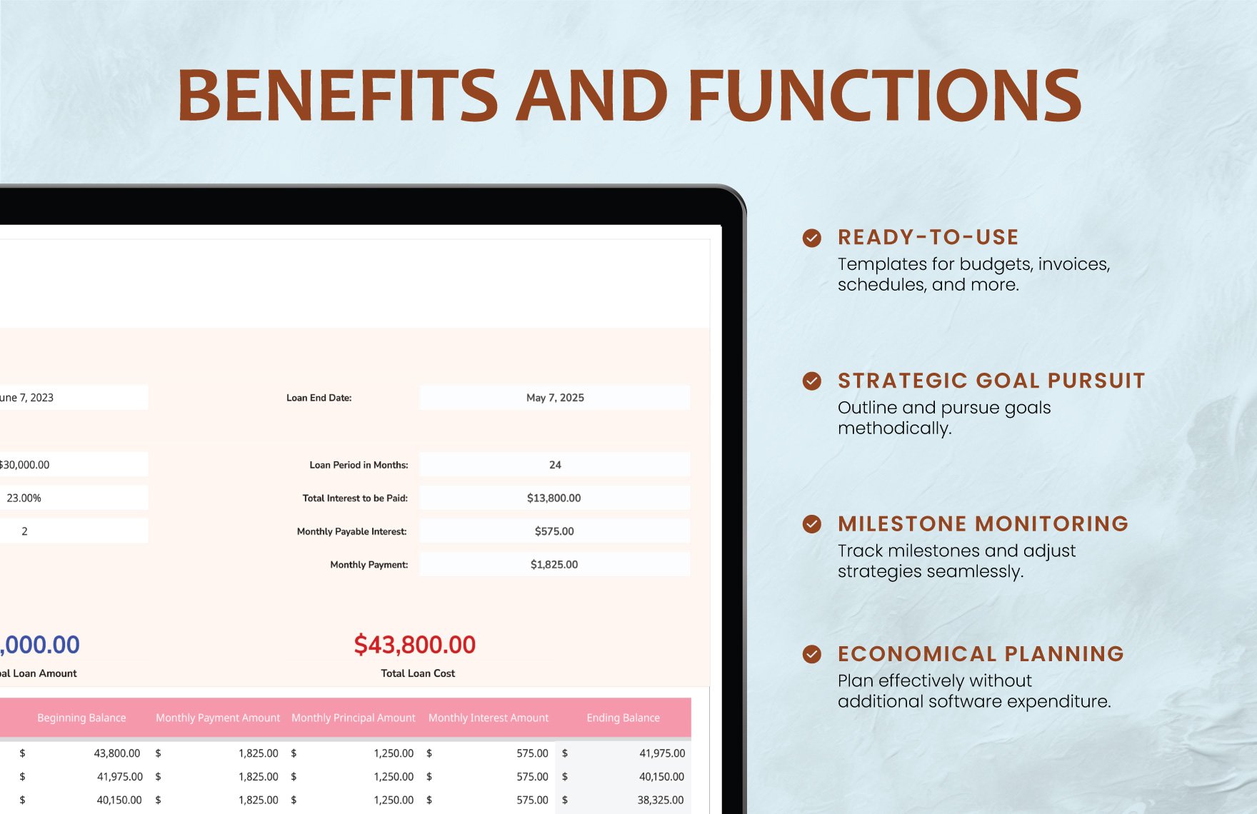 Startup Loan Amortization Schedule Template