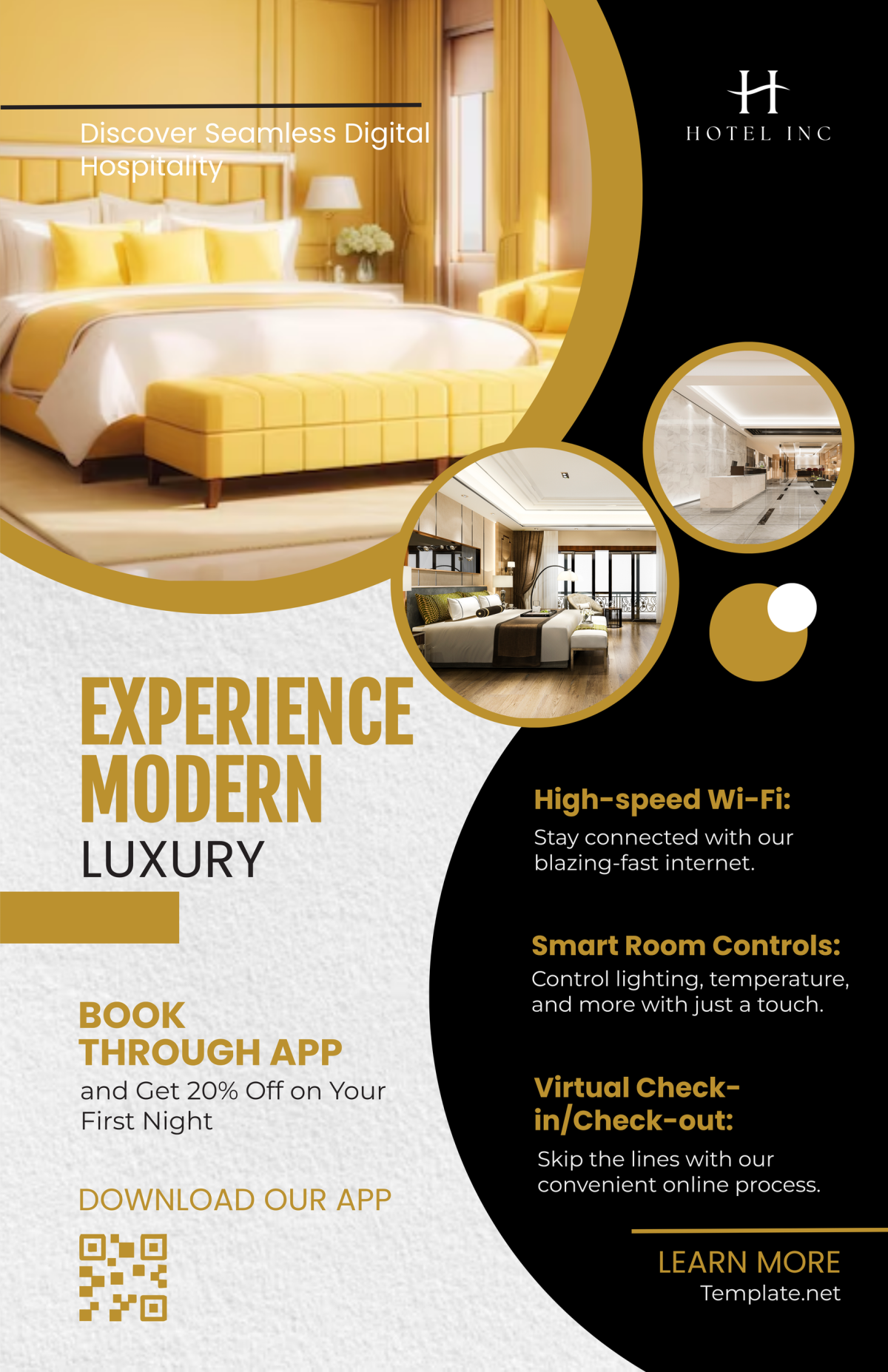 Free Hotel Digital Poster Template To Edit Online