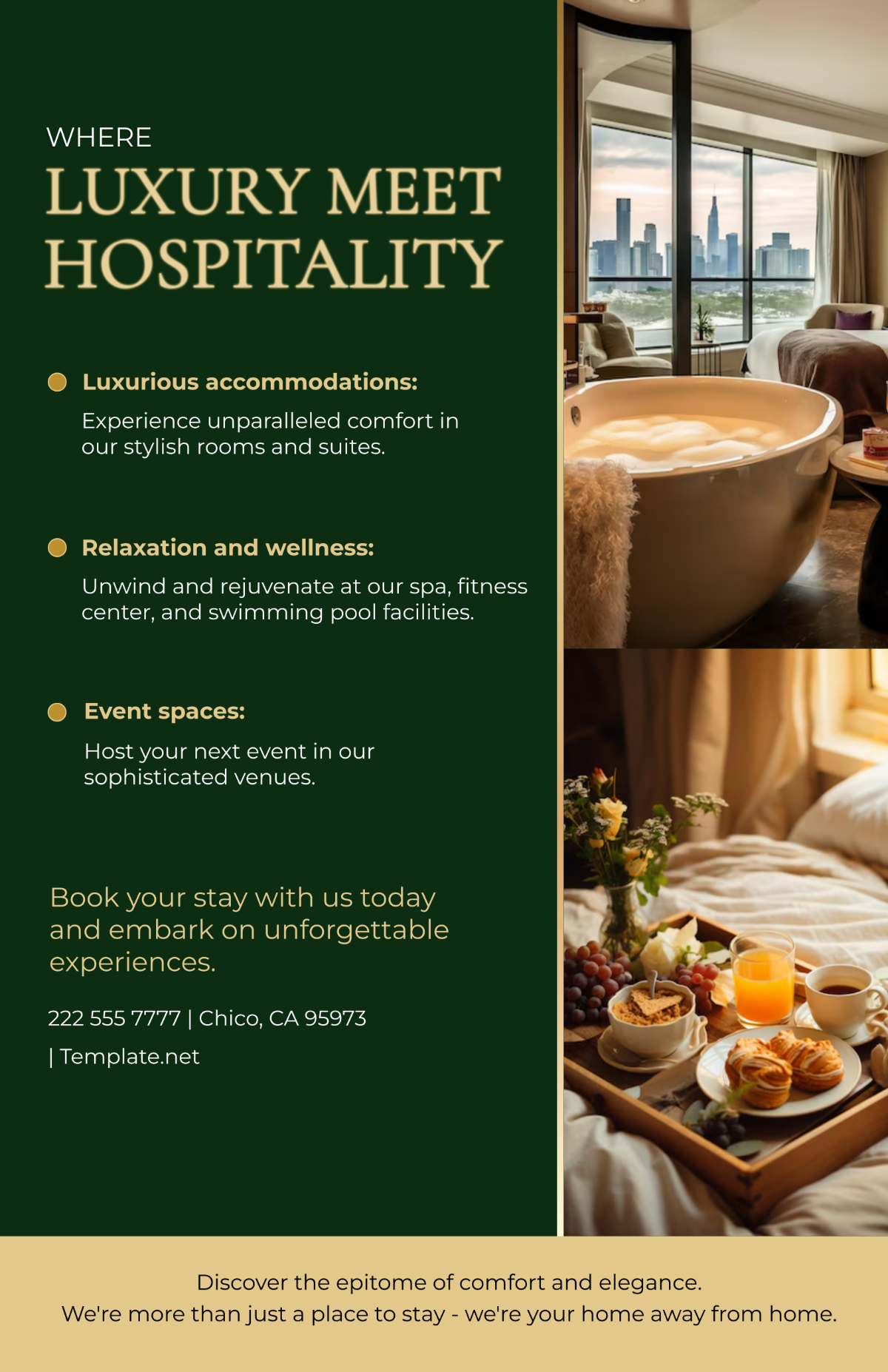 Hotel Marketing Poster Template - Edit Online & Download