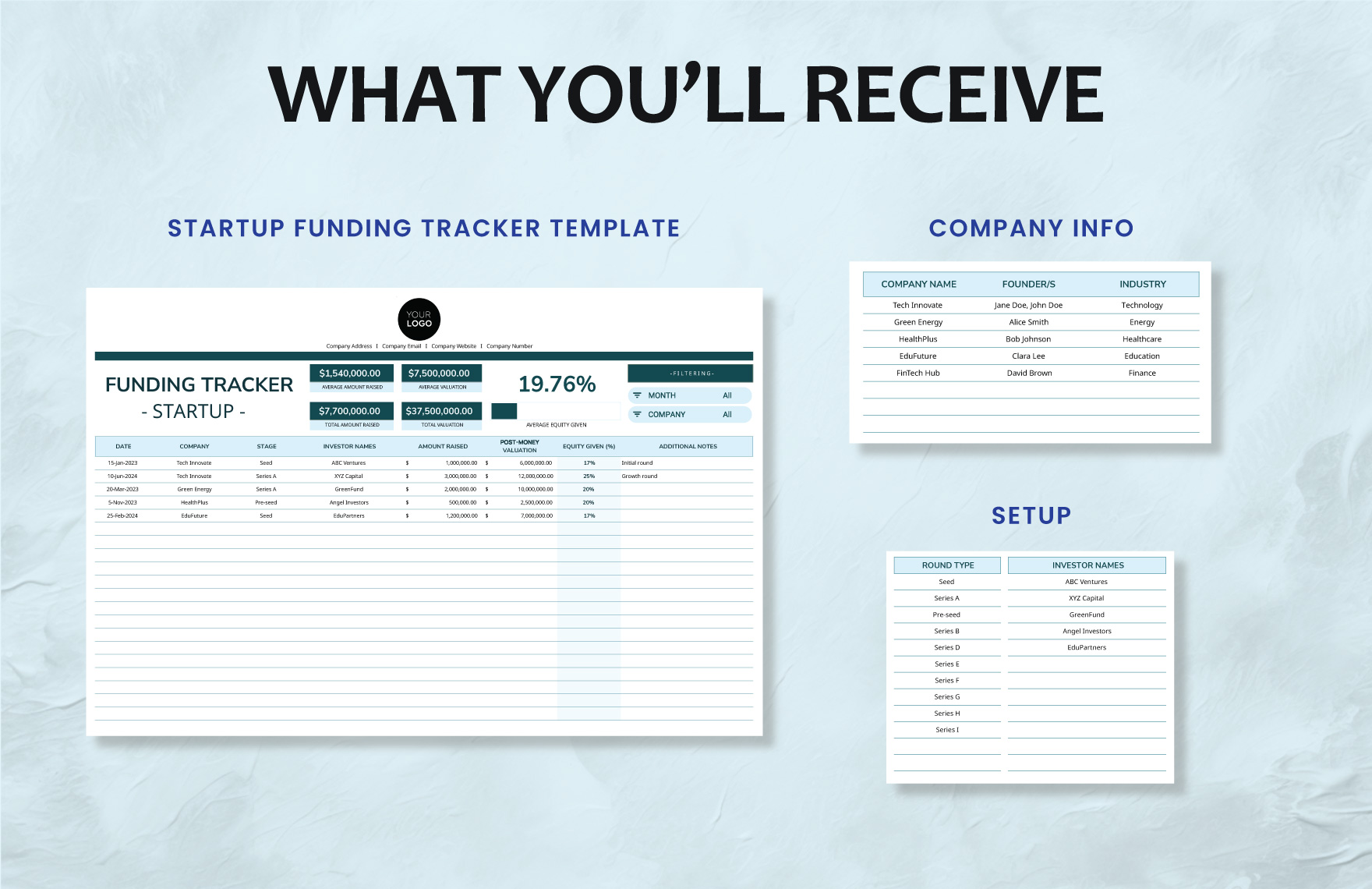 Startup Funding Tracker Template