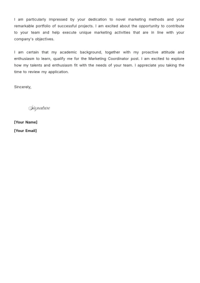 Free University Graduate Cover Letter With No Experience to Edit Online