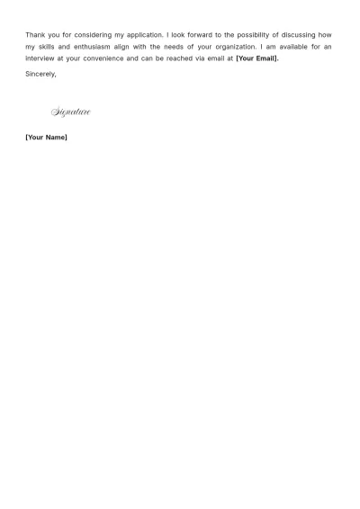 Free High School Graduate Cover Letter With No Experience to Edit Online