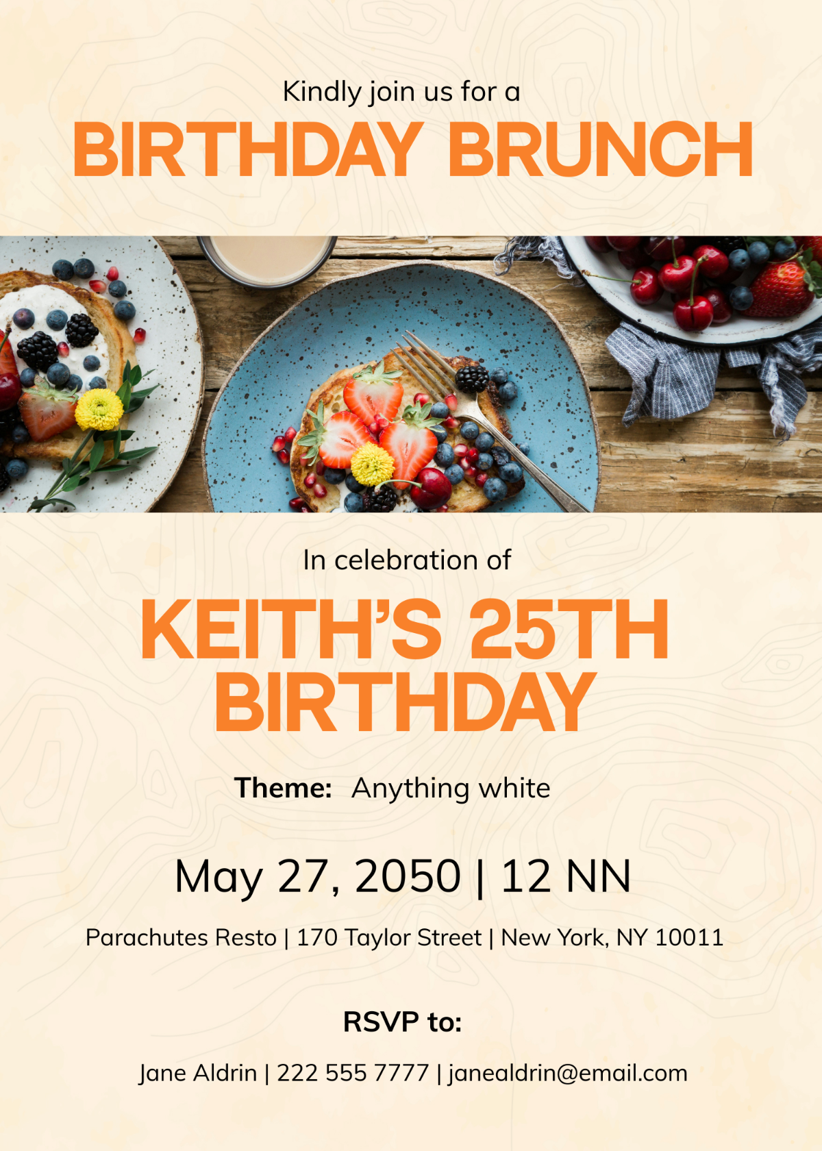 Birthday Brunch Invitation