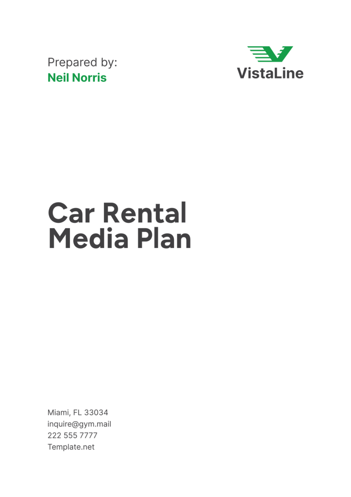 Car Rental Media Plan Template - Edit Online & Download