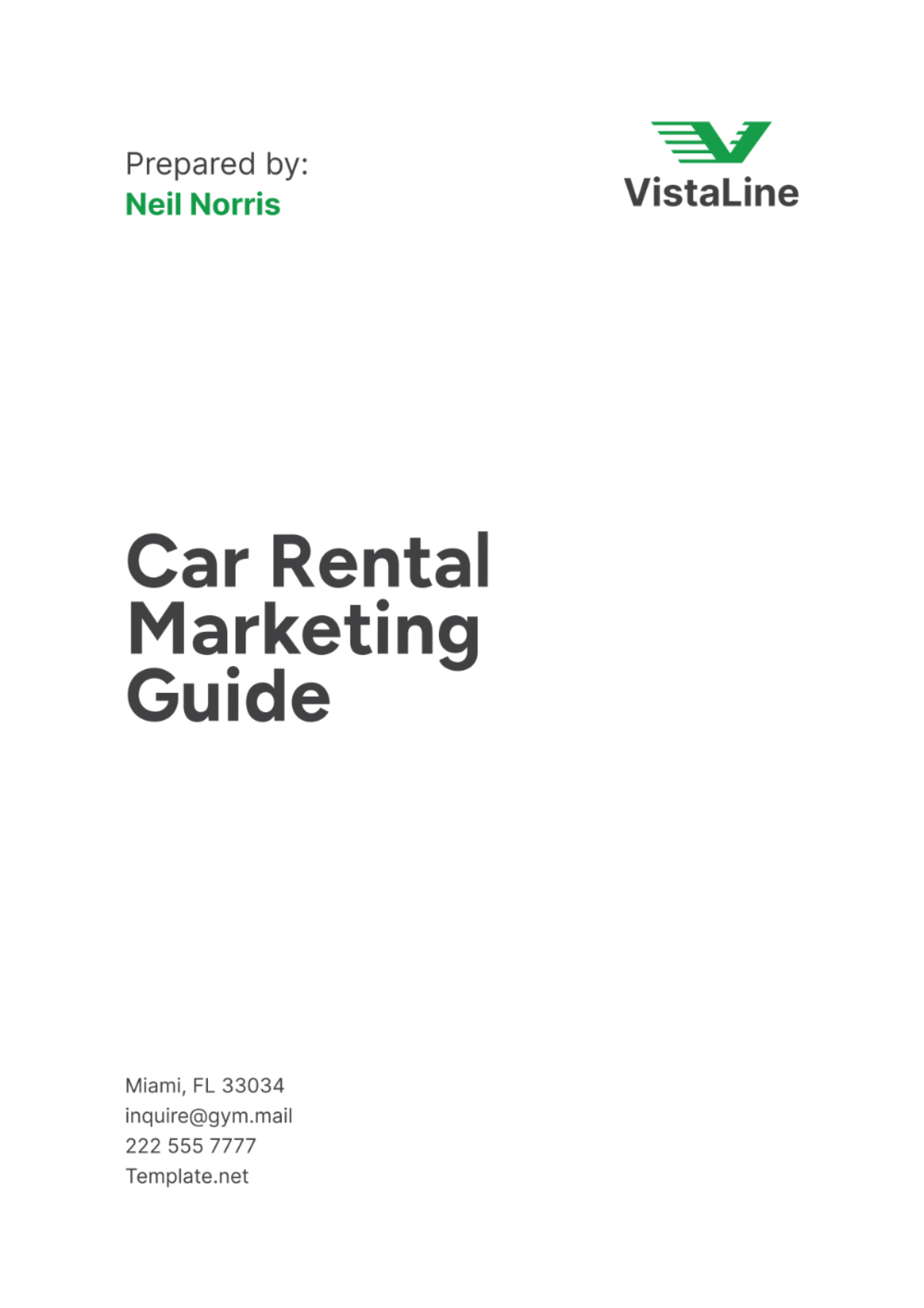 Car Rental Marketing Guide Template