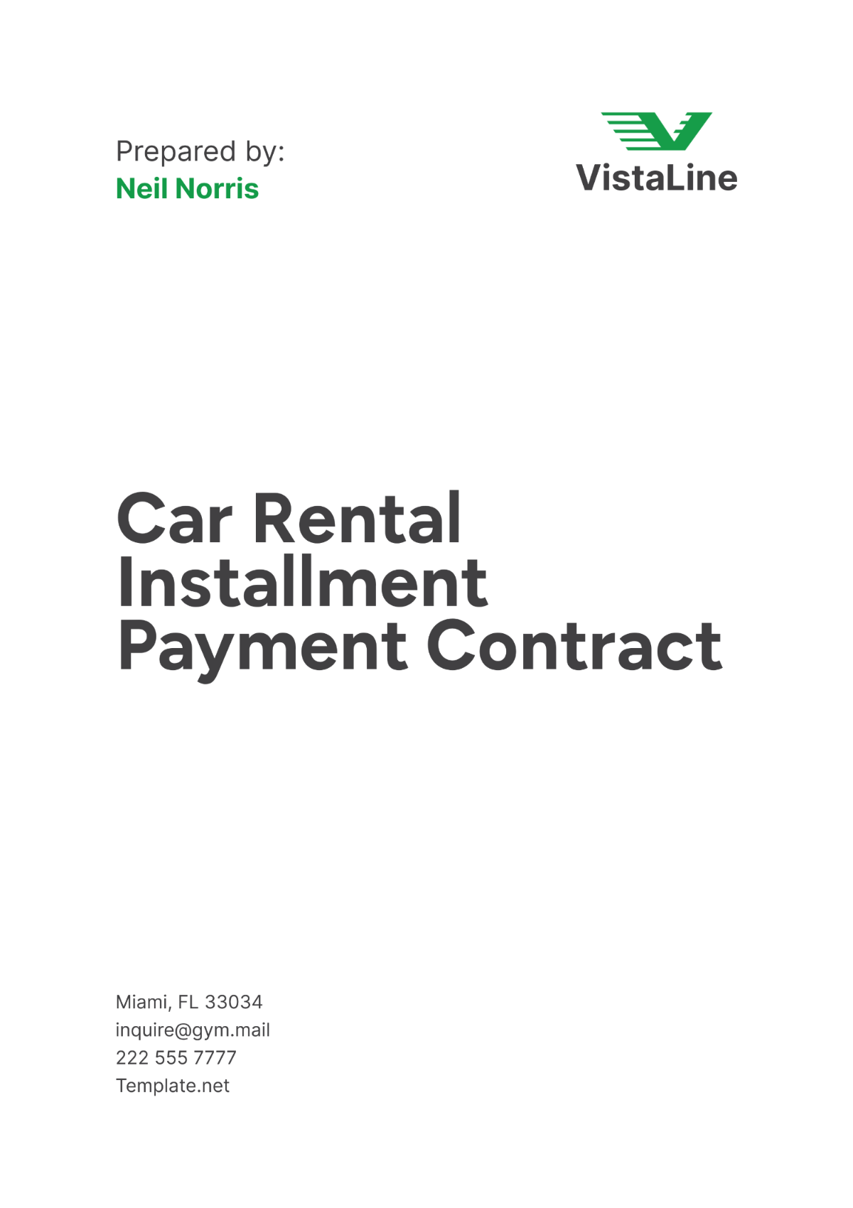 Car Rental Installment Payment Contract Template - Edit Online & Download