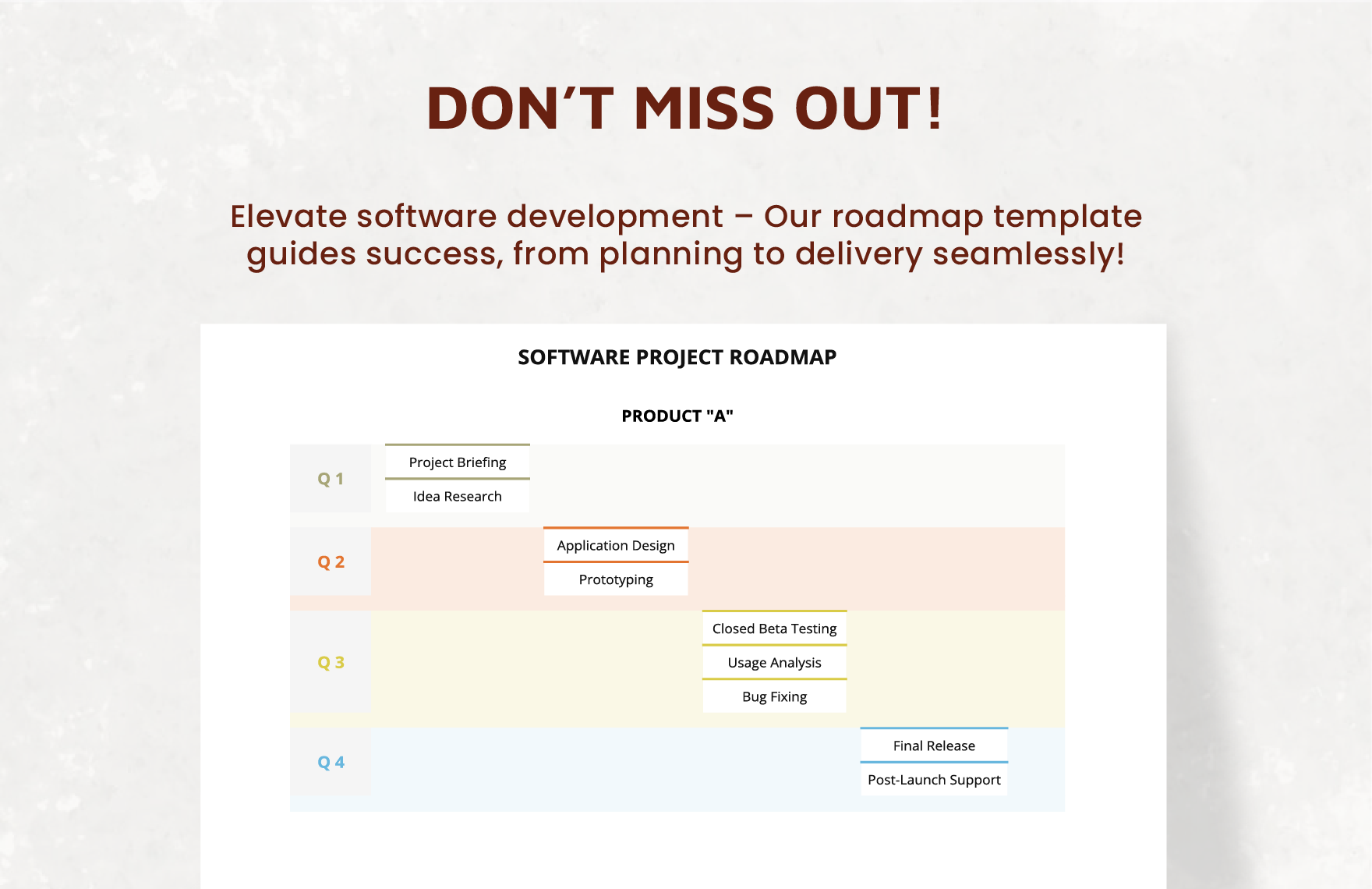 Software Project Roadmap Template