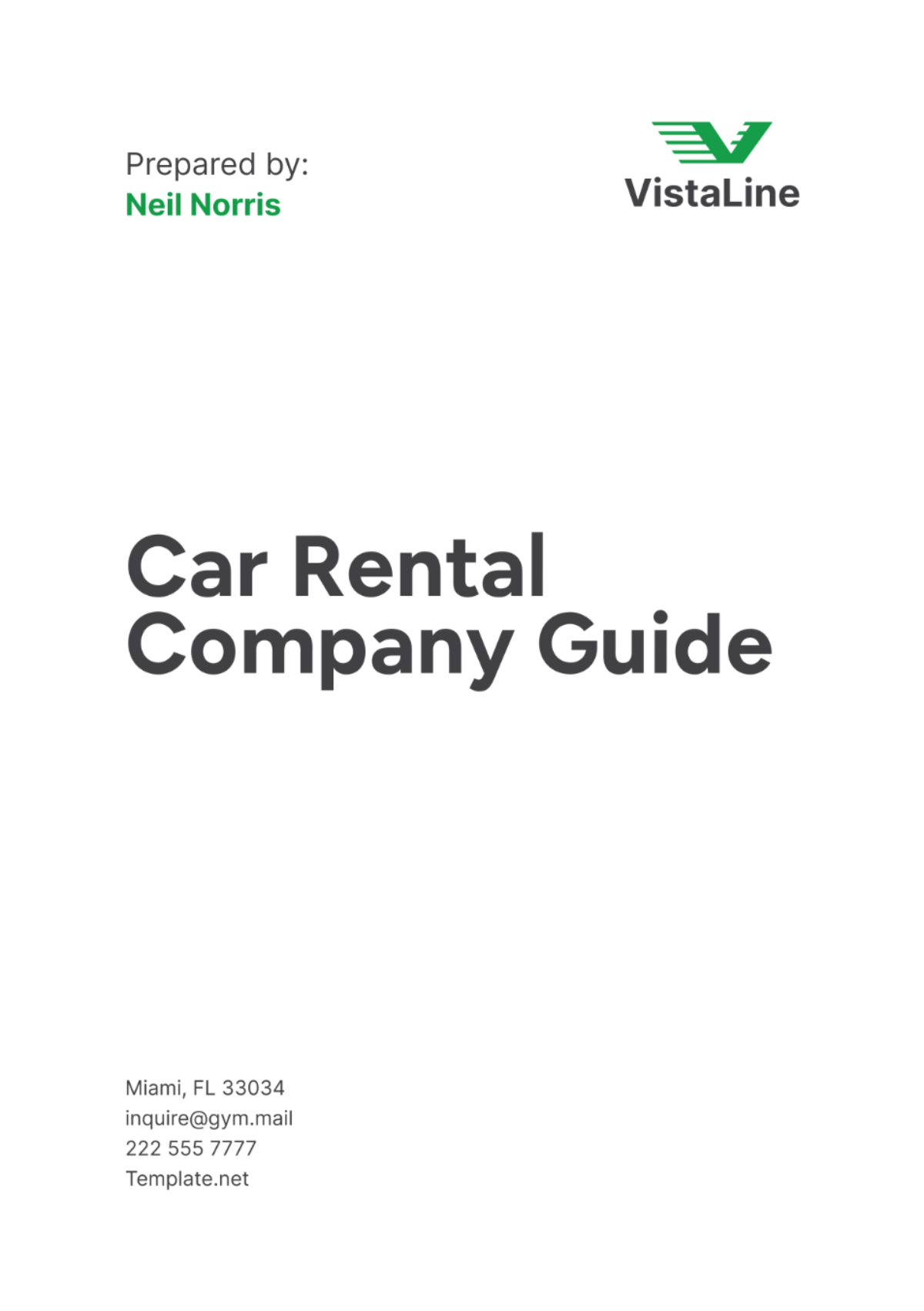 Car Rental Company Guide Template - Edit Online & Download