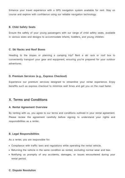 Free Car Rental Company Guide Template to Edit Online