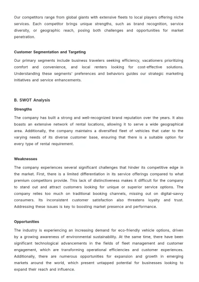 Free Car Rental Brand Strategy Template to Edit Online