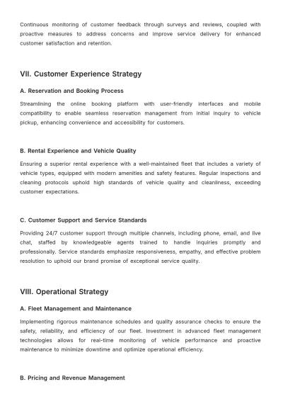 Free Car Rental Brand Strategy Template to Edit Online