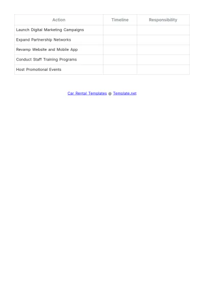 Free Car Rental Sales Strategy Template to Edit Online