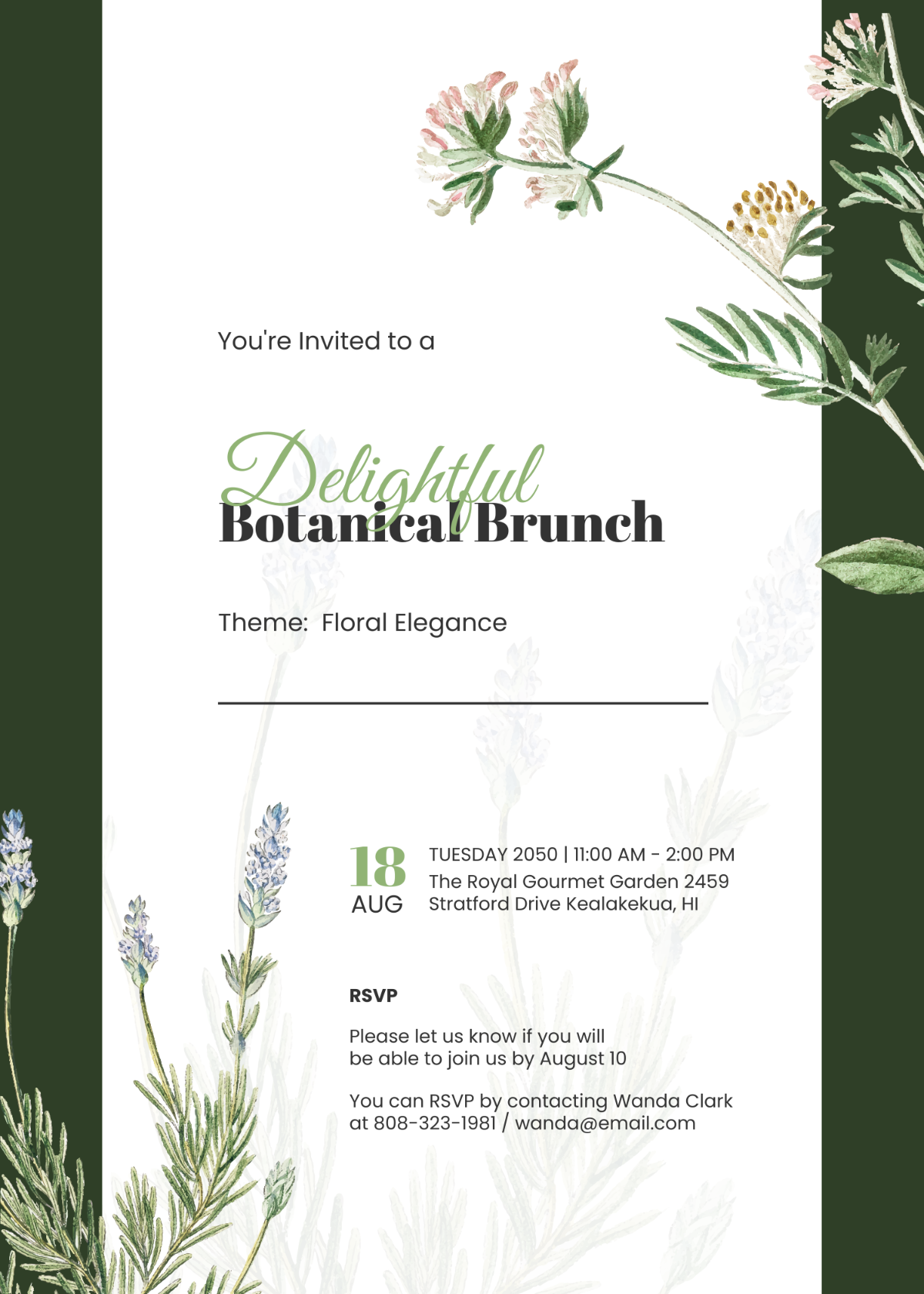 Botanical Brunch Invitation