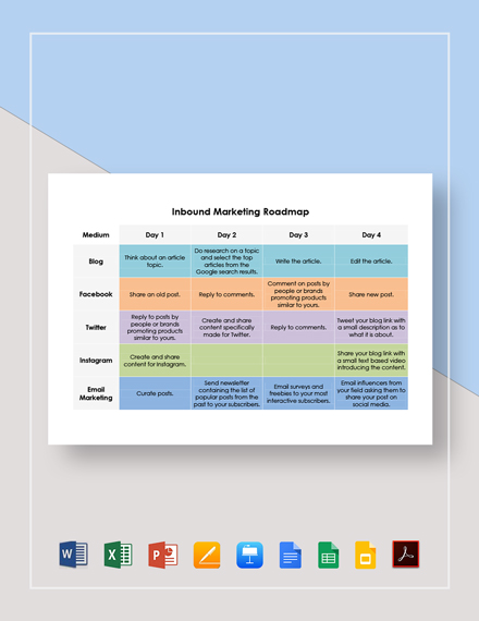 Free Simple Marketing Roadmap Template - Google Docs, Google Sheets ...