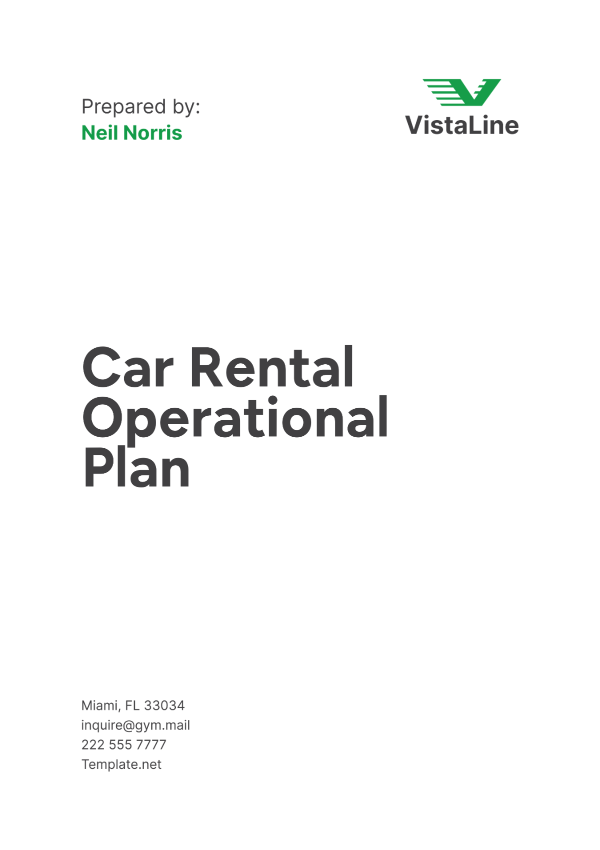 Car Rental Operational Plan Template - Edit Online & Download