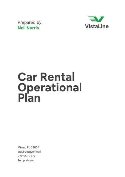 Free Car Rental Operational Plan Template to Edit Online