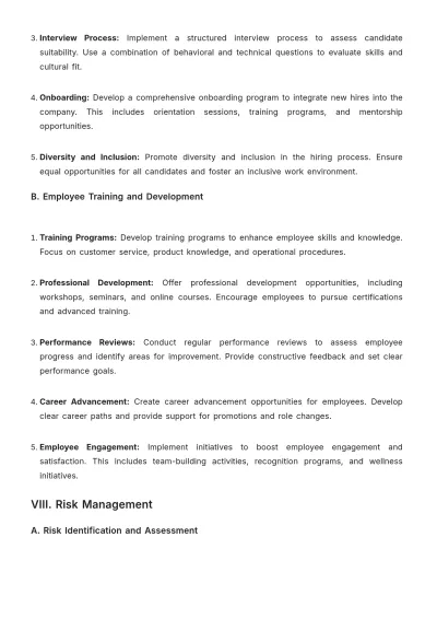 Free Car Rental Operational Plan Template to Edit Online